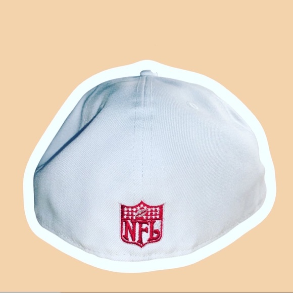 New Era NFL San Francisco 49ers Fitted White Hat Red Undervisor 75th Side Patch - Picture 4 of 5